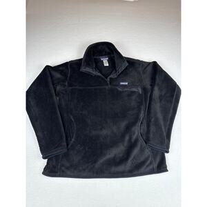Patagonia re tool black T snap fleece women’s large